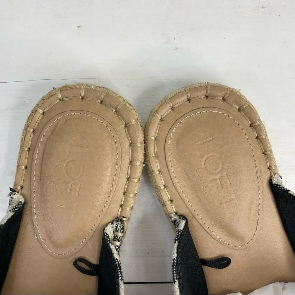 LOFT | stripped espadrilles slip-on with front bow detail 7M